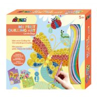   Üdvözlőkártya készítés quilling technikával, Pillangók Avenir