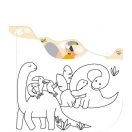 Mágikus vízzel festő könyv, Dinoszauruszok Avenir