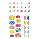 Csillogó körömmatrica szett, Virágok Avenir