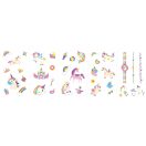 Tetováló és körömmatrica készlet, Unikornisok Avenir