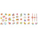 Tetováló és körömmatrica készlet, Virágok Avenir