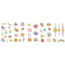 Tetováló és körömmatrica készlet, Virágok Avenir