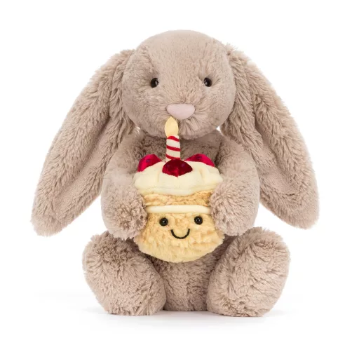 Jellycat plüss - Bashful bézs nyuszi tortával közepes