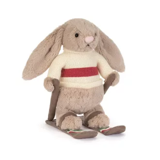 Jellycat plüss - Bashful síelő nyuszi