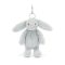 Jellycat plüss - Bashful ezüst nyuszi kulcstartó