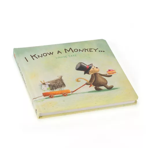 Jellycat mesekönyv - I Know A Monkey Book