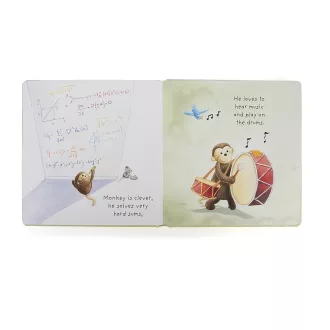 Jellycat mesekönyv - I Know A Monkey Book