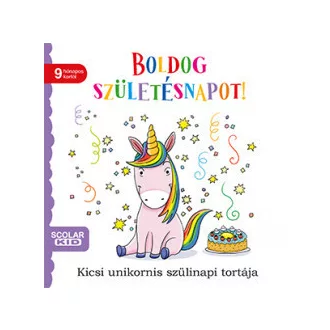   Boldog születésnapot! - Kicsi unikornis szülinapi tortája