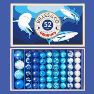 Billes & Co üveggolyó szett - large box - Sharks