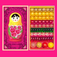   Billes & Co üveggolyó szett - large box - Pink Katerina Matriochka