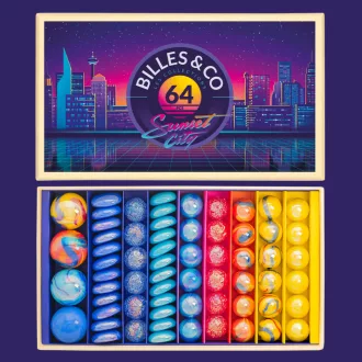 Billes & Co üveggolyó szett - large box - Sunset City