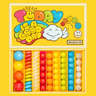   Billes & Co üveggolyó szett - large box - Today Is A Good Day Yellow
