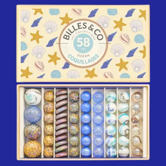 Billes & Co üveggolyó szett - large box - Seashells