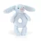 Jellycat plüss csörgő - Bashful blue Bunny