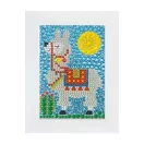 Strasszkép készítő fa képkerettel-Láma  BUKI