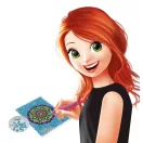 Strasszkép készítő fa képkerettel Mandala BUKI