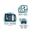 Fényképező nyomtató funkcióval 4GB-os SD kártyával BUKI