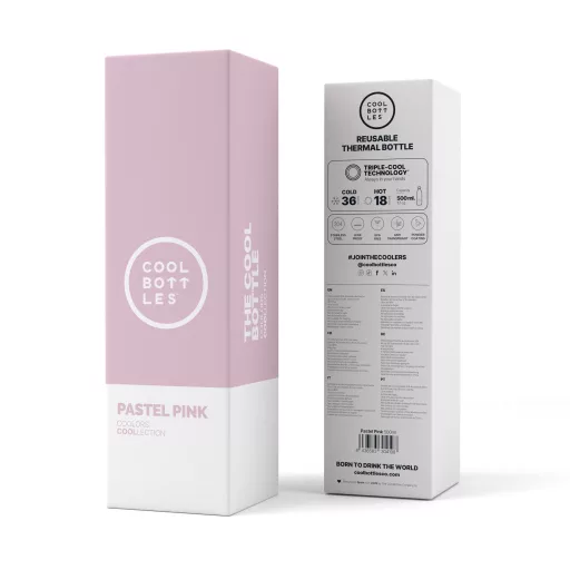 Cool Bottles hőtartó kulacs 500 ml - Pastel Pink
