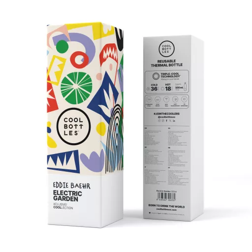 Cool Bottles Xclusive hőtartó kulacs 500 ml - Electric Garden