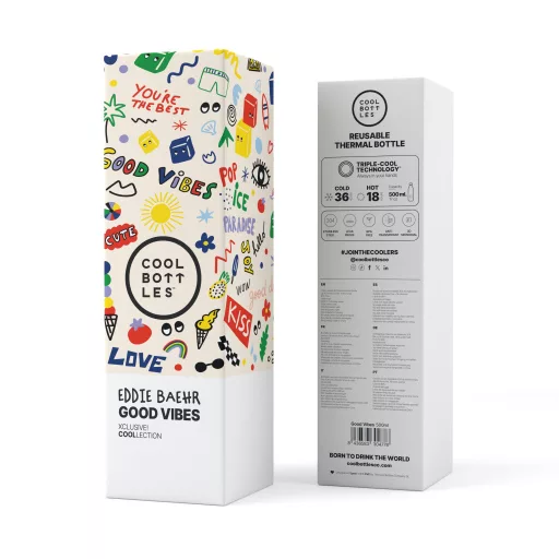Cool Bottles Xclusive hőtartó kulacs 500 ml - Good Vibes