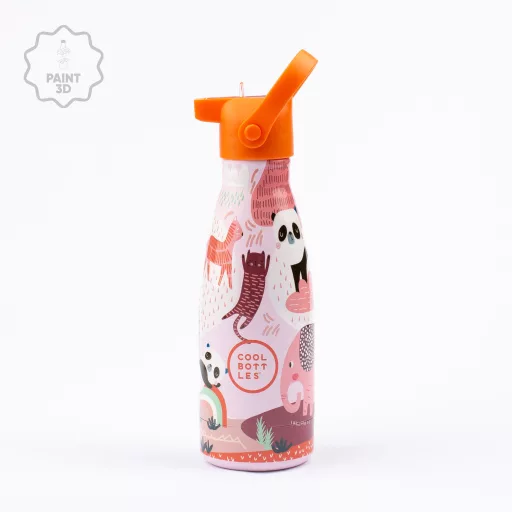 Cool Bottles Kids gyerek hőtartó kulacs 260 ml - Panda Gang