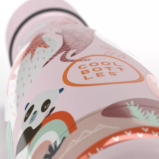 Cool Bottles Kids gyerek hőtartó kulacs 260 ml - Panda Gang