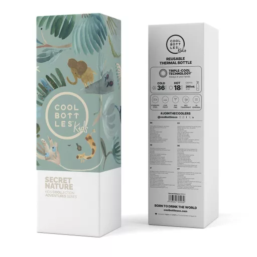 Cool Bottles Kids gyerek hőtartó kulacs 260 ml - Secret Nature