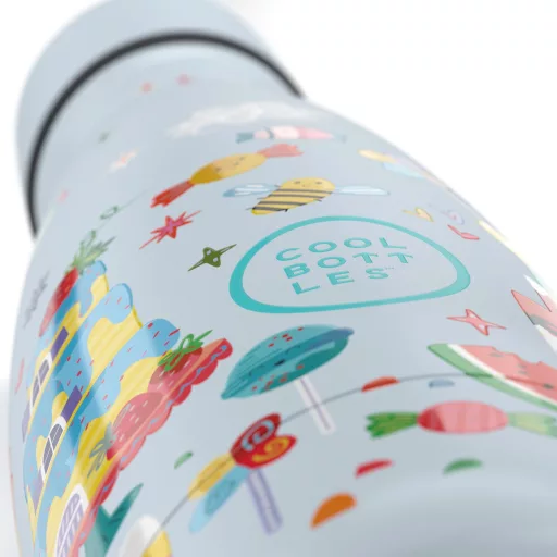 Cool Bottles Kids gyerek hőtartó kulacs 350 ml - Candy Land