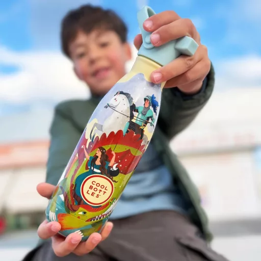 Cool Bottles Kids gyerek hőtartó kulacs 350 ml - Knigth Legend