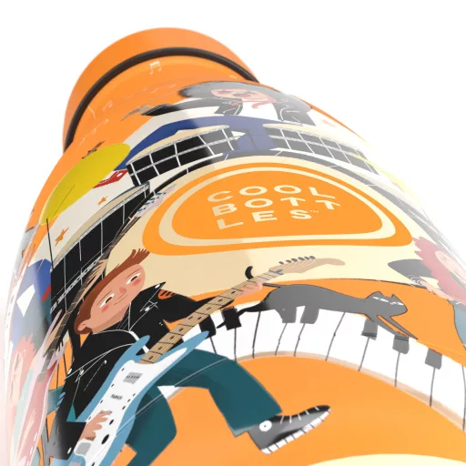Cool Bottles Kids gyerek hőtartó kulacs 350 ml - Music Beat