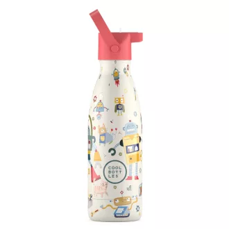 Cool Bottles Kids gyerek hőtartó kulacs 350 ml - Messy Robots