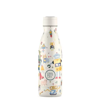 Cool Bottles Kids gyerek hőtartó kulacs 350 ml - Messy Robots