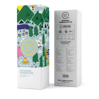 Cool Bottles Kids gyerek hőtartó kulacs 500 ml - Outdoor Adventure