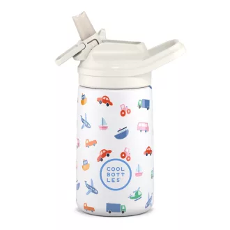 Cool Bottles Kiddies baba hőtartó kulacs 350 ml - Little Wheels