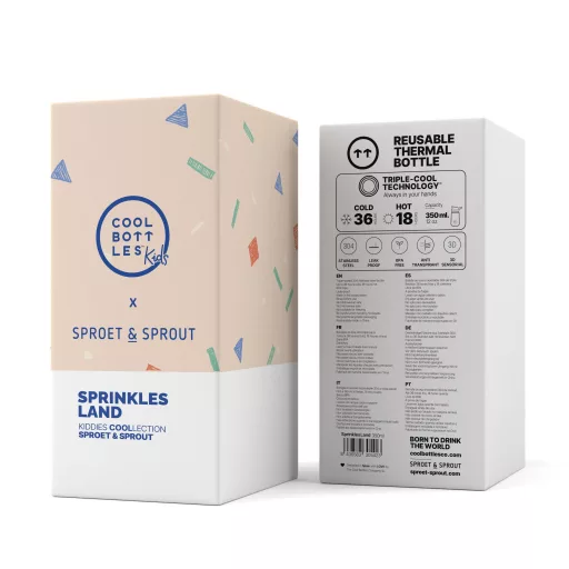 Cool Bottles Kiddies baba hőtartó kulacs 350 ml - SPRT& Sprinkles Land