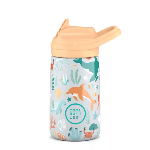 Cool Bottles Kiddies baba hőtartó kulacs 350 ml - Underwater World