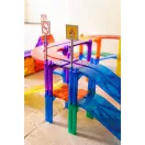 Cleverclixx mágneses építőjáték kiegészítő - Versenyautó lila