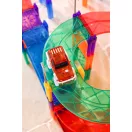 Cleverclixx mágneses építőjáték kiegészítő - Versenyautó zöld