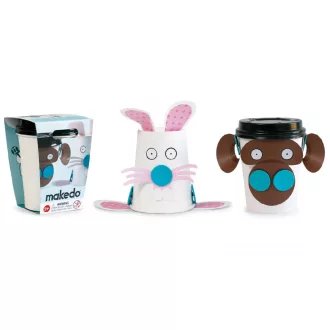   Djeco Csészefigurák - Nyúl és kutya - Makedo Cup Critters