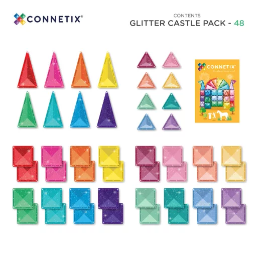 CONNETIX Glitter Castle Pack (48 db)