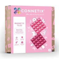 Connetix 2 db-os építőlap - Rózsaszín/Málna