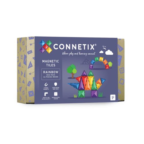 Connetix szivárvány mini építő szett - 24 db