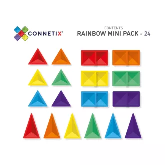 Connetix szivárvány mini építő szett - 24 db