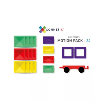 Connetix szivárvány guruló szett - 24 db