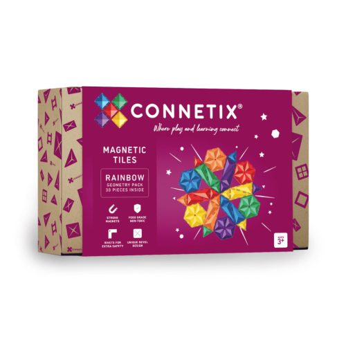 Connetix szivárvány geometriai szett - 30 db