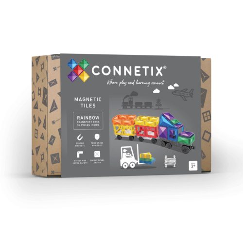 Connetix szivárvány jármű építő szett - 50 db