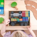 Connetix szivárvány jármű építő szett - 50 db