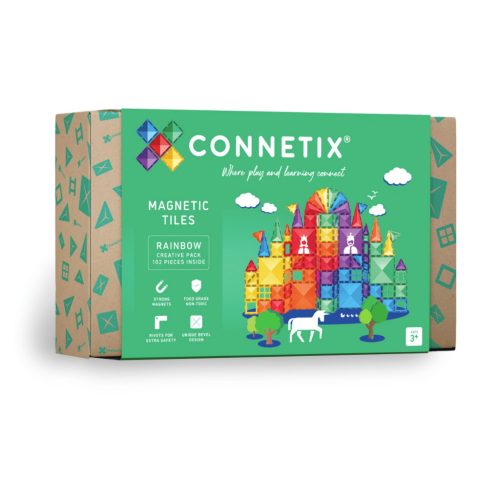 Connetix szivárvány kreatív építő szett - 102 db