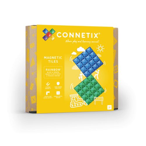 Connetix 2 db-os alaplap szett - kék/zöld