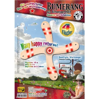Djeco Bumeráng készítő, fa - 4 szárnyú